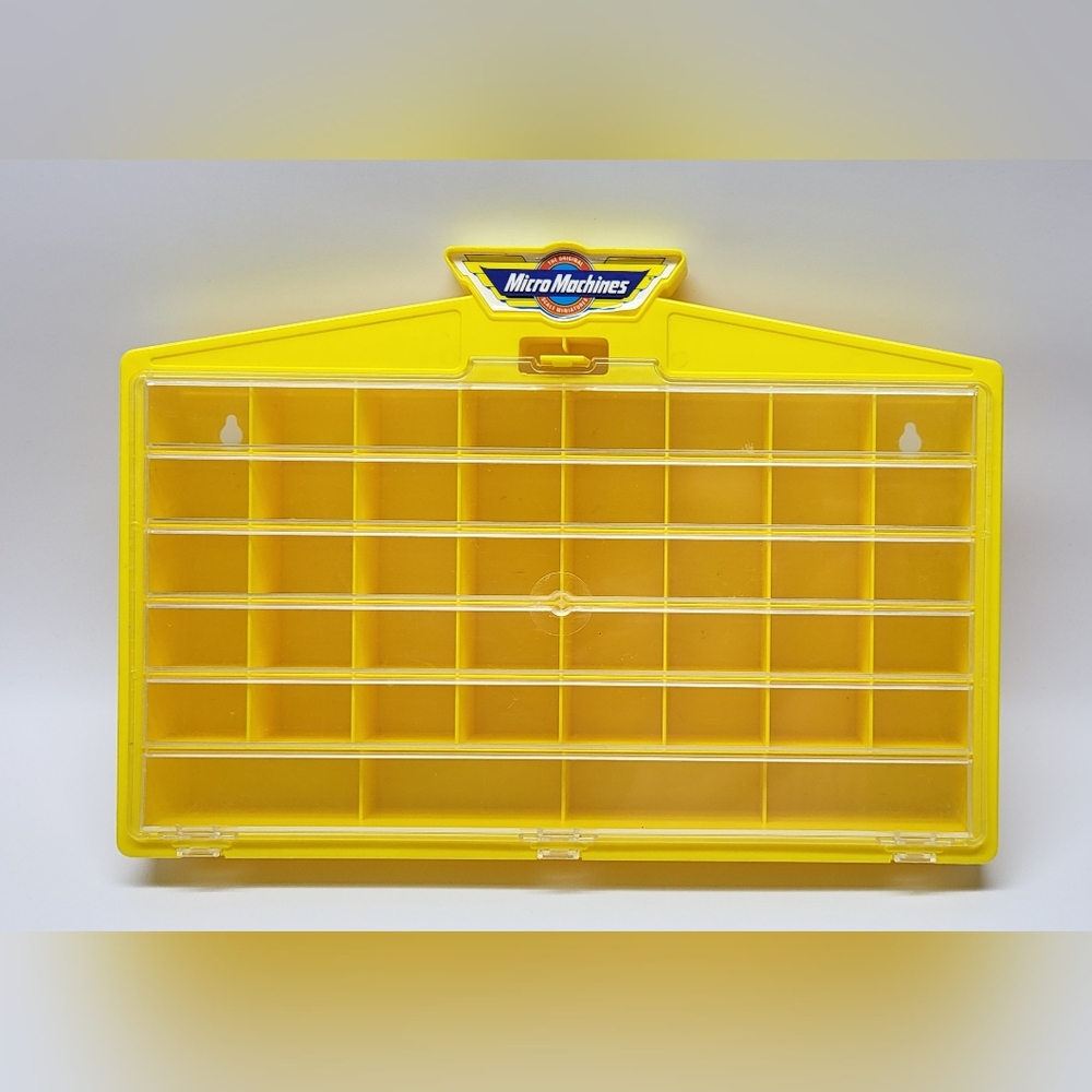 MICRO MACHINES GALOOB Yellow Carry Display Case Vintage 1980s Cars Holder EMPTY